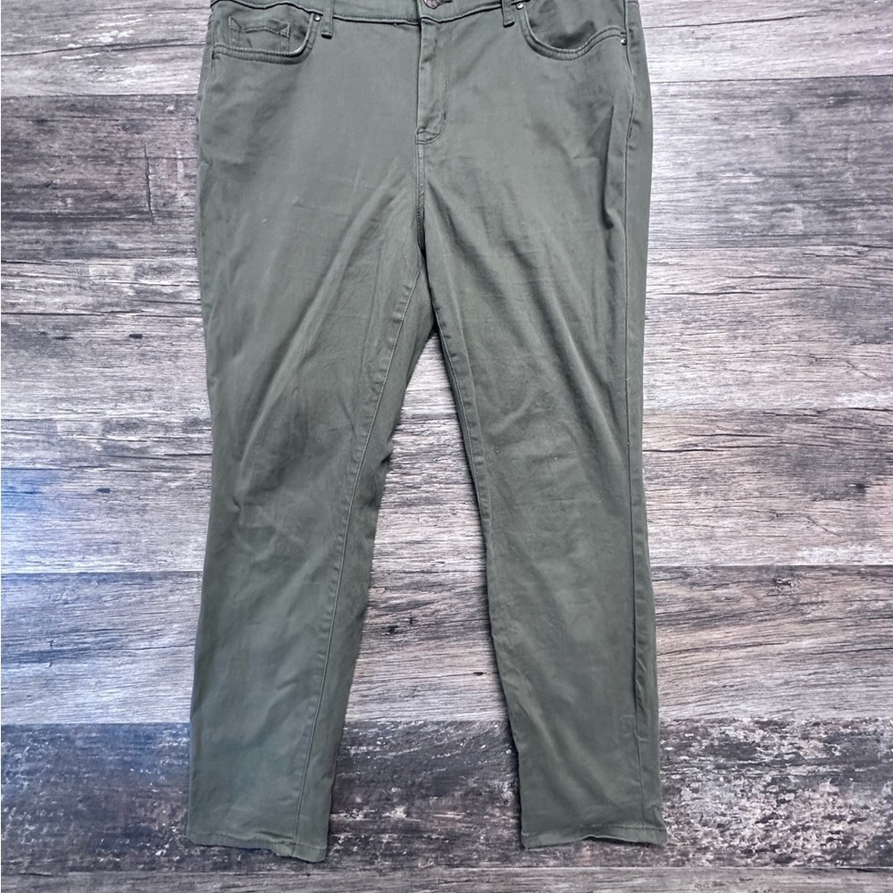 Jessica Simpson Olive Green Jeans Dress‎ Pants Trousers